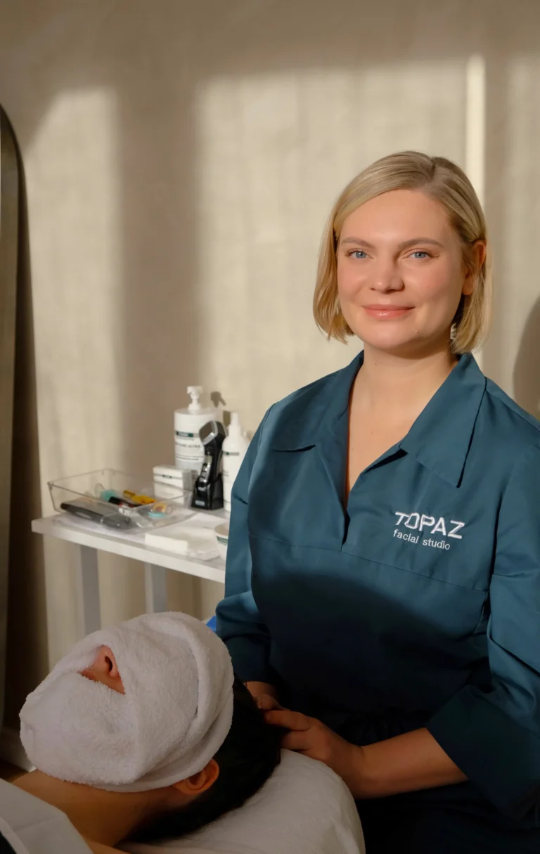 Anna Koshevaia inside the Topaz treatment room