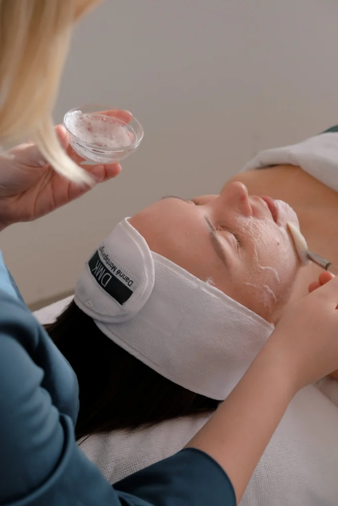 Facial treatment application at Topaz Facial Studio in Vancouver